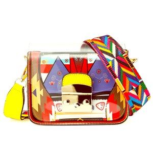 Womens Transparent Cross Body Bag w/ Inner bag